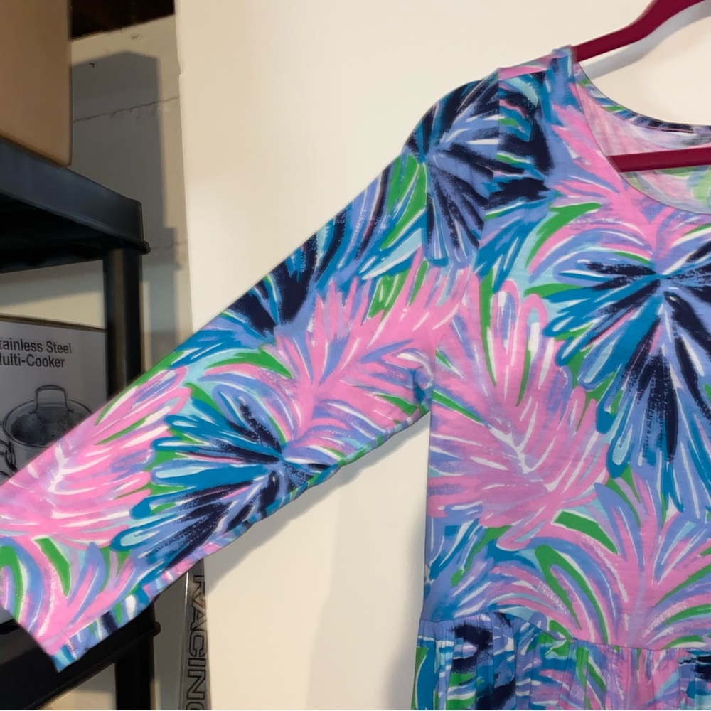 Lilly Pulitzer Geanna Swing Dress in Gecko Green Beach Bash - Picture 5 of 8